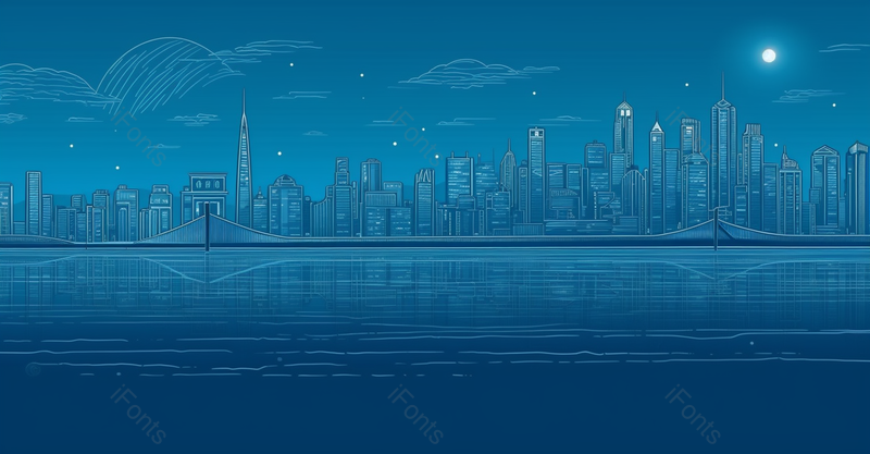 蓝色城市高楼都市线条手绘效果背景图,插画/手绘图,插画/手绘图库,插画/手绘图下载,插画/手绘